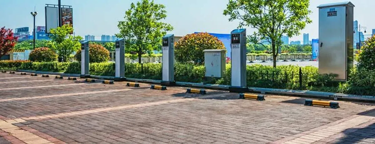 Electric vehicle charging point installed at a Leeds commercial premises