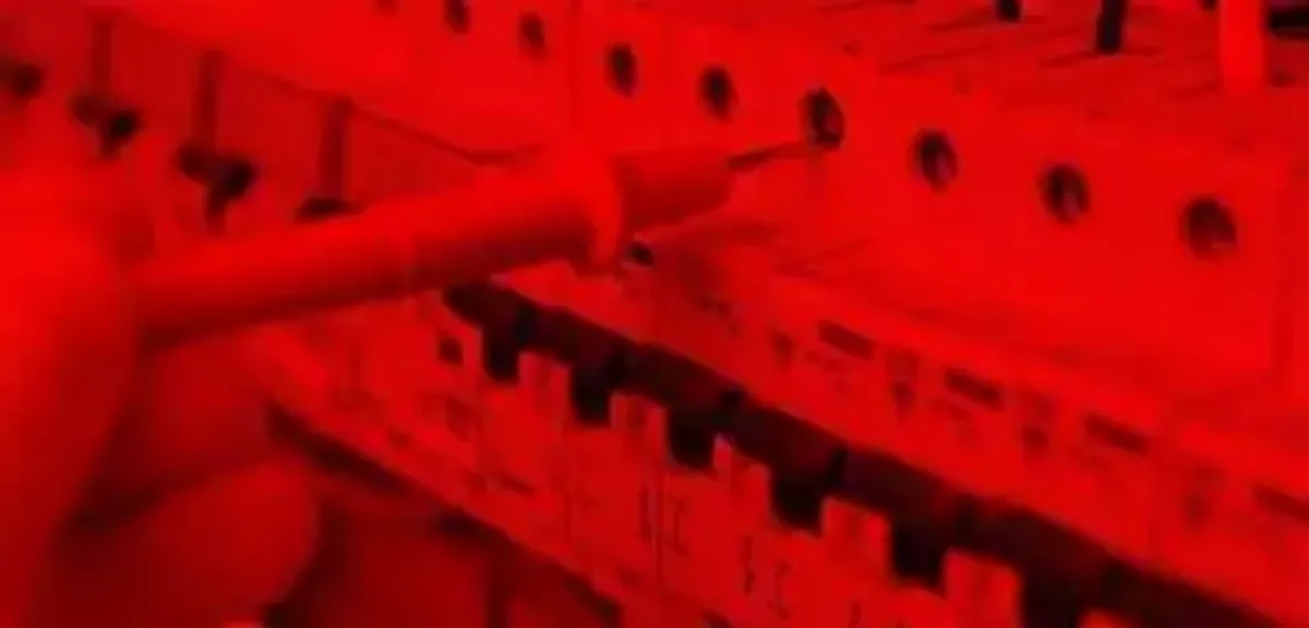 Commercial electrician testing on a Wakefield business premises